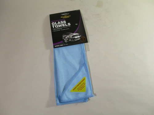 Detailer's Choice 3-5118 12" X 16" Blue Microfiber Glass Towels 2 Count