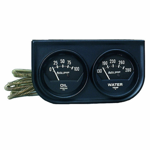 Auto Meter 2345 Auto Gage 0-100psi Oil Pressure 130-280¡ Water Temp Gauge Kit, 046074023453, hpc503, Classic Survivor, Classicsurvivor, Specialized Engine Parts, jamhook503