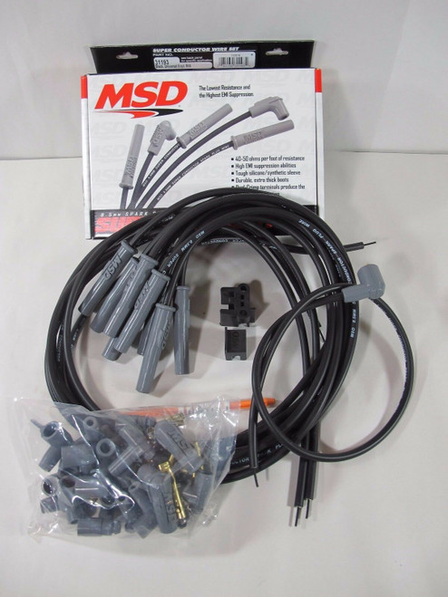 MSD Ignition 31193 Black 2-in-1 Universal 8.5mm Spark Plug Wire Set 8-Cylinder, Classic Survivor, Classicsurvivor, Specialized Engine Parts, jamhook503, hpc503