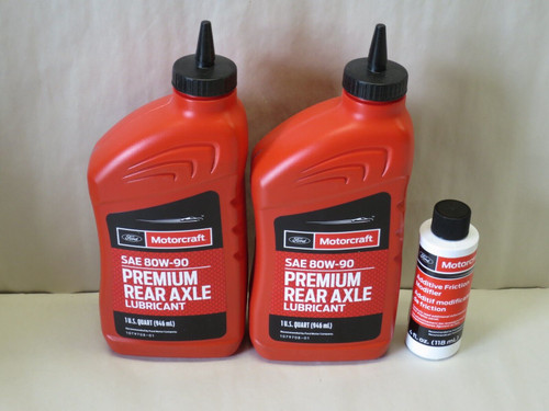 Motorcraft Ford Fluid XY-80W90-QL SAE 80W-90 2 Quarts with 1 XL3 Friction Mod.