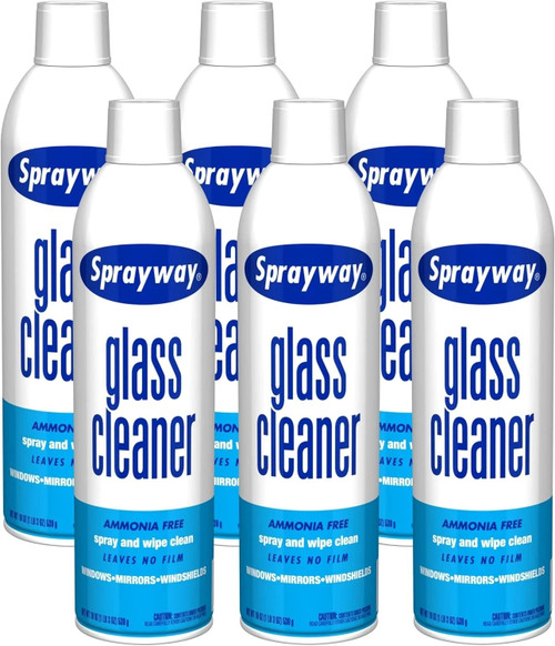 SprayWay SW050 Glass Cleaner with Foaming Spray 19oz 6 Pack
