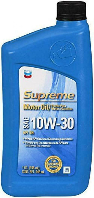 Chevron 224118-721 Supreme Motor Oil SAE 10W-30 1-Qt Case of 6