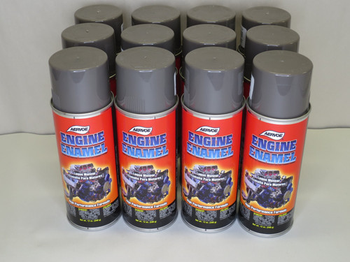 Aervoe 583 Engine Enamel Paint Steel Blast Gray 12oz Can Case of 12