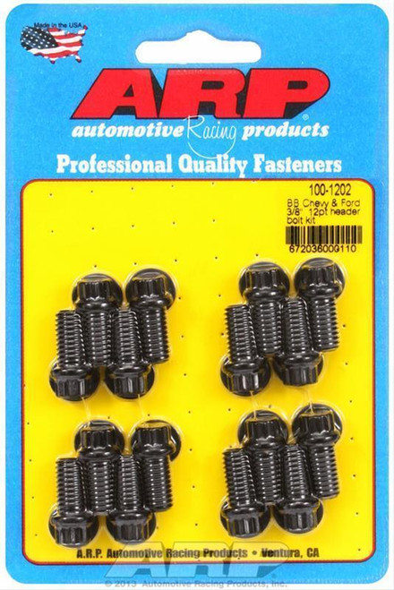 ARP 100-1202 Header Bolt Kit 12-pt Black Oxide 3/8"