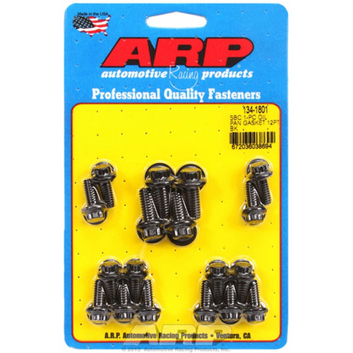 ARP 134-1801 Oil Pan Gasket Bolt Kit for SBC 1pc 12 -pt Head