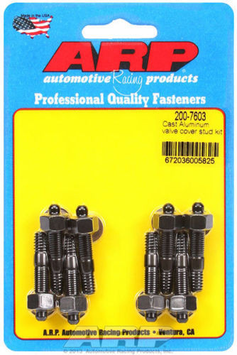 ARP 200-7603 Valve Cover Stud Kit Cast Aluminum Black Oxide