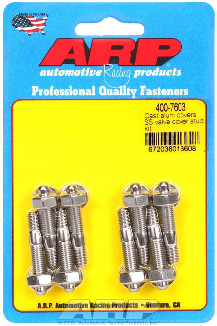 ARP 400-7603 Valve Cover Stud Kit Stainless 1/4-20 Thread Size Set of 8