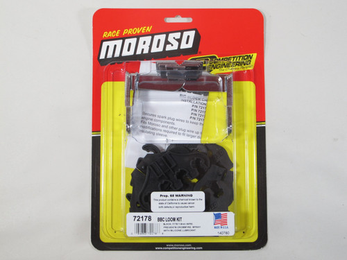 Moroso 72178 BBC Super Black Spark Plug Wire Loom Kit 7mm-9mm