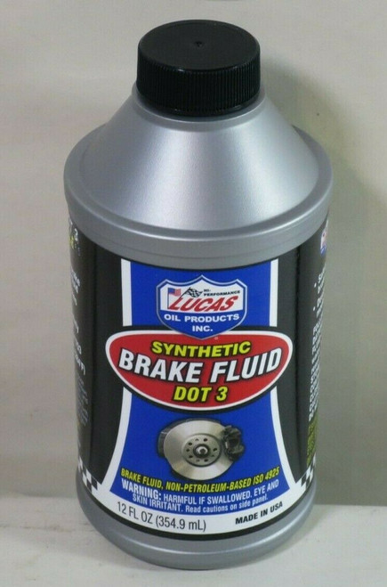 Lucas Oil DOT3 10825 Synthetic Brake Fluid 12 oz. Case of 12 Bottles, 049807108250, hpc503, Classic Survivor, Classicsurvivor, Specialized Engine Parts, jamhook503