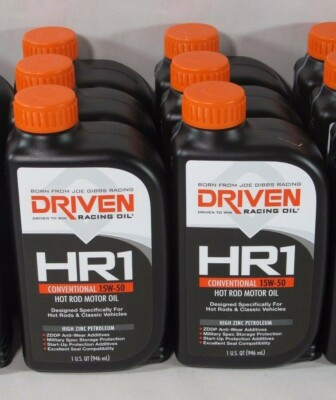 Driven 01606 HR3 15W-50 Synthetic Motor Oil w/ZDDP 1-Qt Case of 6