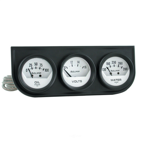 AutoMeter 2324 Autogage Oil Pressure Voltmeter & Water Temp Gauge