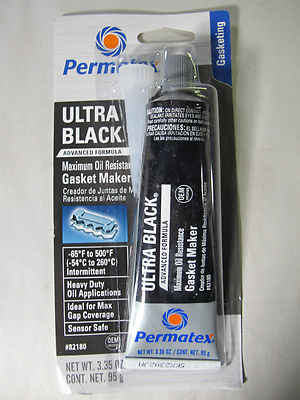 Permatex 82180 Ultra Black Max Oil Resistance RTV Silicone Gasket Maker 3.35oz