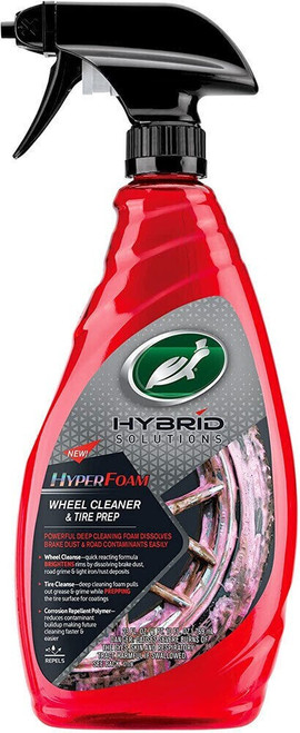 Turtle Wax  53734 Hybrid Solutions Hyper Foam Wheel Cleaner & Tire Prep 23oz
