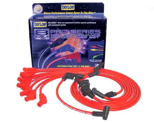 Taylor 74204 Red Chevy GM HEI Spiro Pro Custom Spark Plug Wire Set
