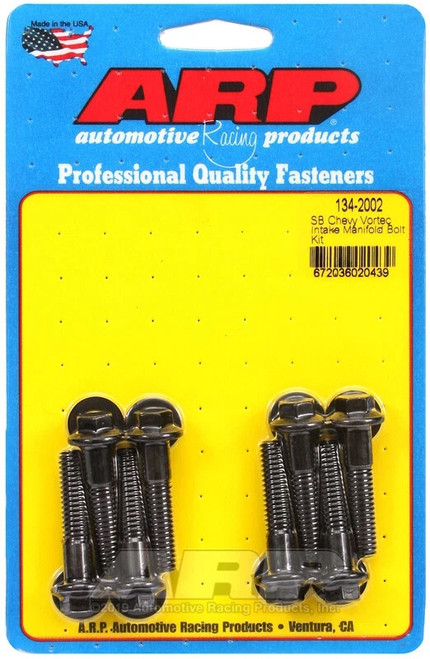 ARP 134-2002 Intake Manifold Bolt Set; Black Hex Head for Chevy 5.0/5.7L Vortec