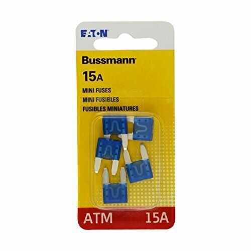 Eaton Bussmann BP/ATM15RP ATM Blade Fuse 15A Blue 5-Pack
