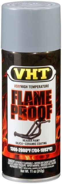VHT SP100 Flat Gray Primer FlameProof Header Paint Ceramic Coating Case of 6