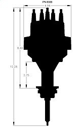 MSD 8388 Pro-Billet Ready-to-Run Distributor Chrysler V8 273-360