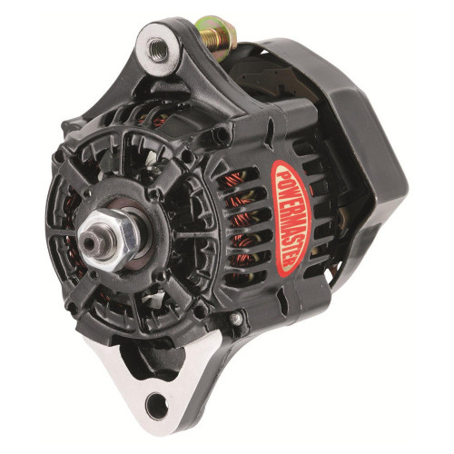Powermaster 8162 Denso 93mm Racing Alternator 55 Amp 12V Black w/o Pulley