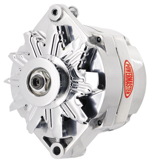 Powermaster 27294 GM 12si 100 Amp Polished Alternator 1V Pulley 1 or 3 Wire