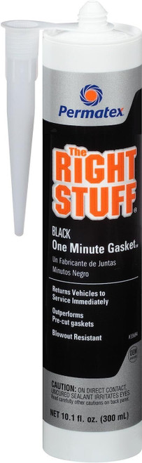 Permatex 33694 The Right Stuff Black One Minute Gasket Cartridge 10oz Tube