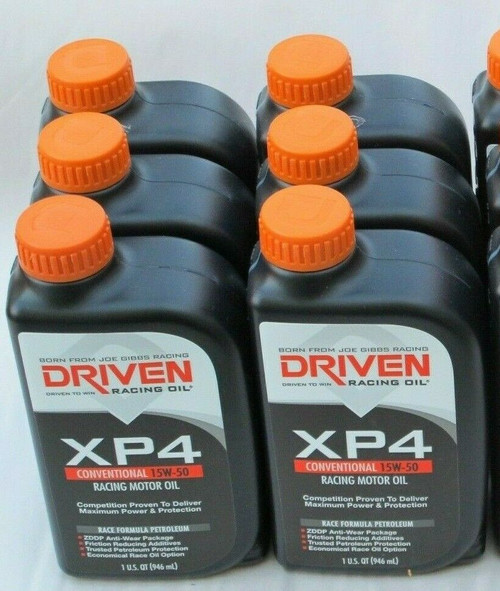 Driven 15W-50 XP4 Engine Motor Oil 00506 Conventional Racing Oil Case of 6