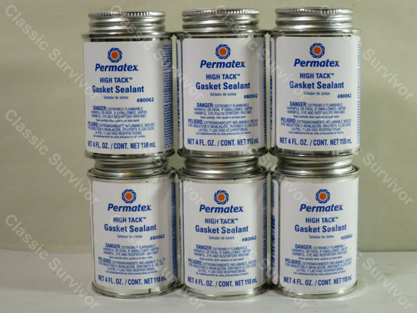 Permatex 80062 High Tack Gasket Sealant Brush-top 4oz. Case of Six Cans for Shop, 686226800626, hpc503, Classic Survivor, Classicsurvivor, Specialized Engine Parts, jamhook503