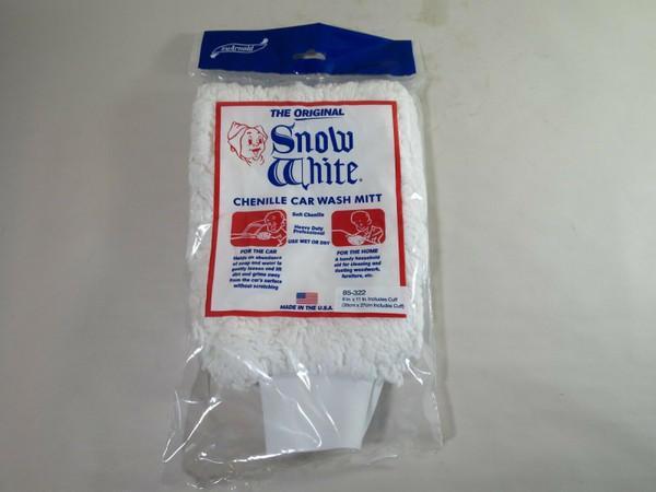 S.M. Arnold 85-322 Car Wash Mitt Snow White Chenille 8" x 11", 079038853223, hpc503, Classic Survivor, Classicsurvivor, Specialized Engine Parts, jamhook503