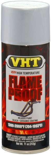 VHT SP117 High Temp Paint; FlameProof 11oz Aerosol Flat Aluminum 1300-2000 deg
