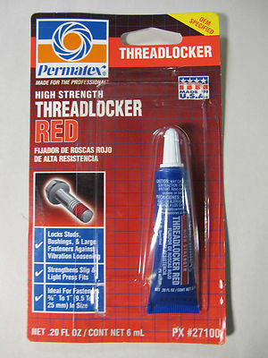 Permatex 27100 High Strength Thread Locker Red .20oz Tube