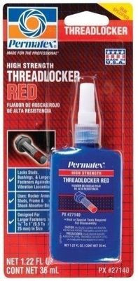 Permatex 27140 High Strength Threadlocker Red, 36 ML
