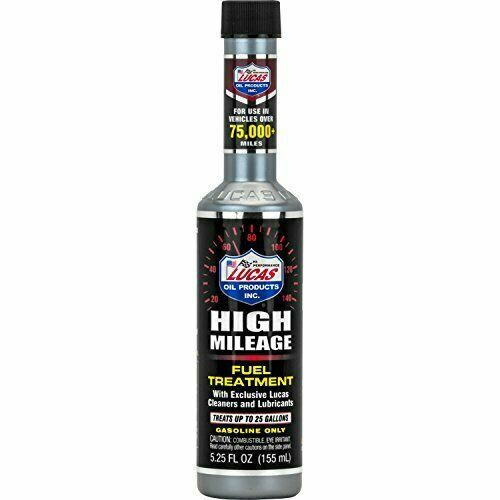 Lucas 10977 High Mileage Fuel Treatment w/ Cleaners and Lubricants Case of 6
