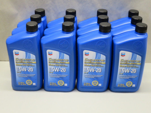 Chevron 2200135721 Supreme Motor Oil SAE 5W-20 1-Qt Case of 12