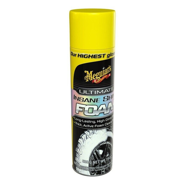 Meguiar's G210419 Ultimate Insane Shine High Gloss Tire Foam 19oz Can Case of 6