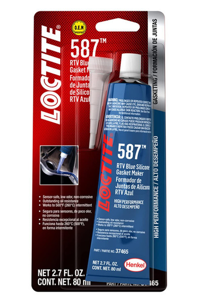 Loctite 37465 RTV Silicone 587 High Performance Blue Gasket Maker, 80 ml. tube