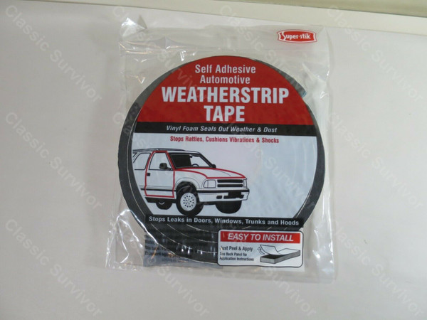 Home Car Truck Doors Windows Trunk Hood Self Adhesive Weatherstrip Tape 10 ft., 079331010446, Classic Survivor, Classicsurvivor, Specialized Engine Parts, jamhook503, hpc503