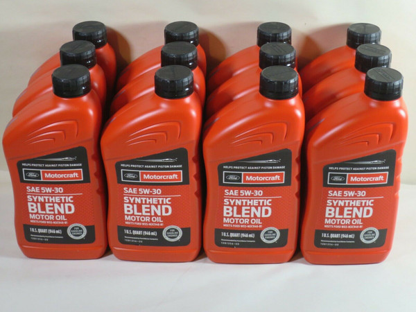 Motorcraft SAE 5W-30 Synthetic Blend Motor Oil XO-5W30-Q1SP 2 Cases = 24 Quarts,