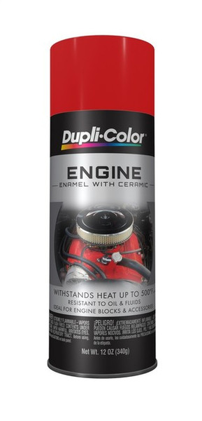 Dupli-Color DE1653 Engine Enamel Paint- Gloss Red 12oz Aerosol Can