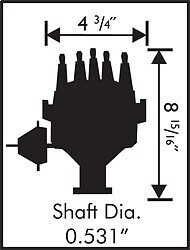 MSD 8354 Distributor, Ford 351W, Ready-to-Run