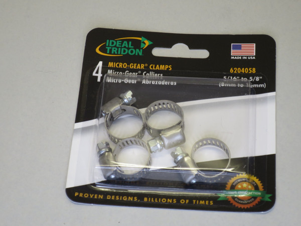 Ideal Tridon 6206058 Hy-Gear Clamps 5/16" to 5/8" Carded Four-Pack
