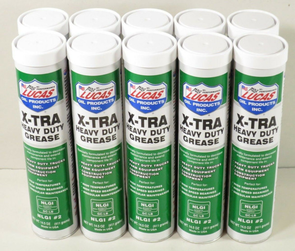 Lucas 10301-10 X-TRA Heavy Duty Grease 14.5 oz. Case of Ten Tubes, 049807103019, Classic Survivor, Classicsurvivor, Specialized Engine Parts, jamhook503, hpc503