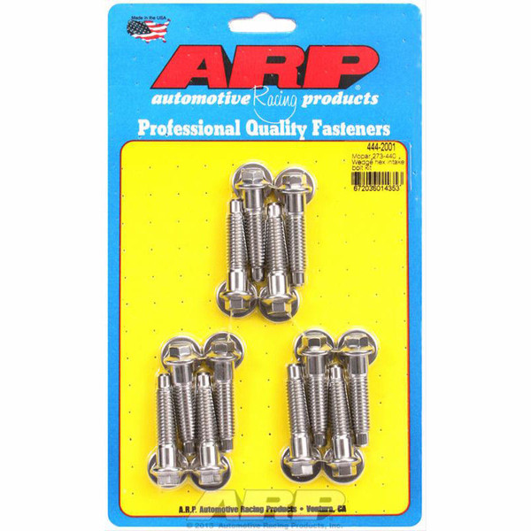 ARP 444-2001 Intake Manifold Bolt Kit Stainless Hex Chrysler 318-440