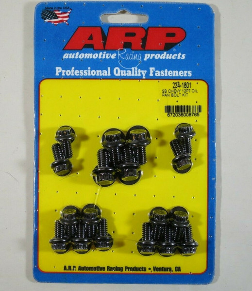 ARP 234-1801 Oil Pan Bolt Kit Steel 12-Pt Black Oxide