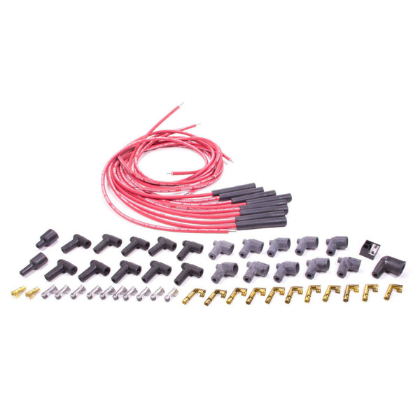 Moroso 73218 BlueMax Spiral Core Universal-Fit Ignition Wire Set Red Straight