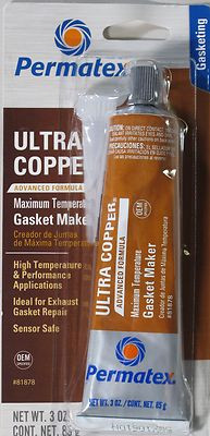 Permatex 81878 Ultra Copper Sensor Safe High-Temp RTV Silicone Gasket Maker 3oz