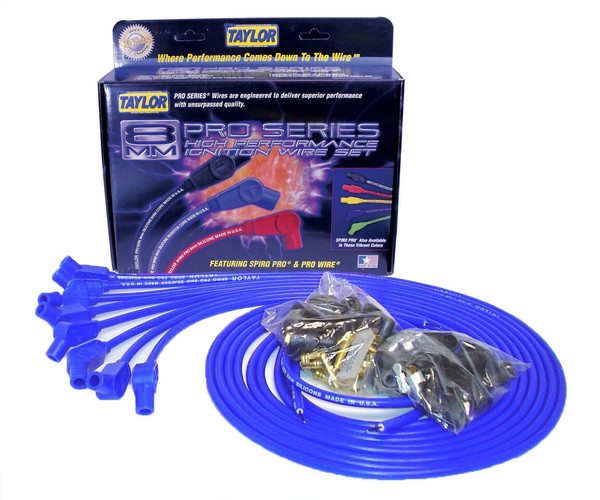 Taylor Cable 73653 Ignition Wire Set 8mm Spiro Pro Universal Fit 135 deg. Boot 8