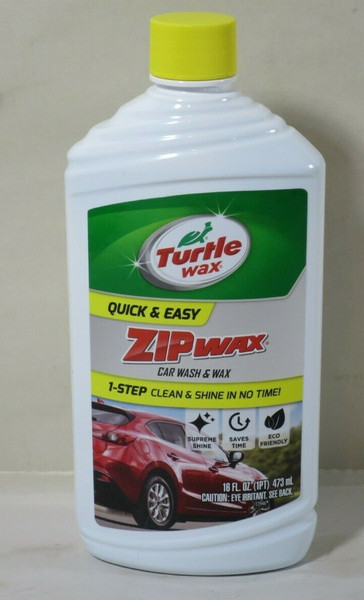 Turtle Wax T75A Zip Wax Car Wash and Wax 16oz Bottle