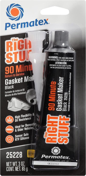 Permatex 25228 The Right Stuff 90 Minute Black Gasket Maker, 3 oz Package