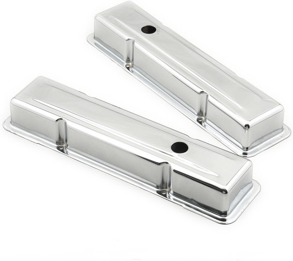 Mr. Gasket 9800 Steel Valve Cover for Chevy Small Block, Short with Baffle
