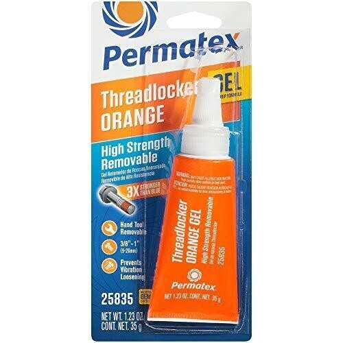 Permatex 25835 High Strength Removable Orange Gel ThreadLocker 35g